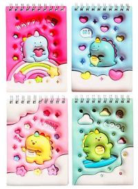 Миниатюра: Блокнот 9*13см 70л. MAZARI спираль Дино 3D карт.обл.,с эф.3D,асс.