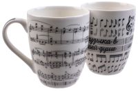 Миниатюра: Кружка 340мл фарфор Музыка бочка (48)