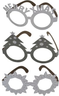 Миниатюра: Очки новогодние 6шт 8,4*14,8*0,1см