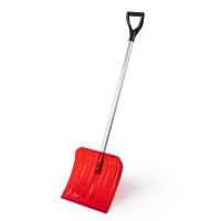 Миниатюра: Лопата для снега поликарбонат 375*375мм (L1365мм с черенком), ал. черенок с ручкой Классика микс