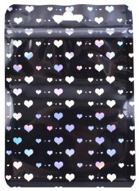 Миниатюра: Пакет подарочный 10,5*15см Сердце черный@