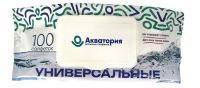 Миниатюра: Салфетки влажные 100шт АКВАТОРИЯ Универсальные (клапан)