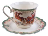 Миниатюра: Набор чайный 2пр 250мл СЧАСТЛИВОГО НОВОГО ГОДА фарфор