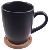 Миниатюра: Кружка 400 мл с подставкой под горячее в подарочной упаковке,керамика@