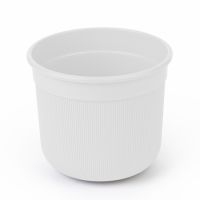 Миниатюра: Горшок для цветов пласт. 5л (220*220*195мм), с дренажной вставкой Сканди белый