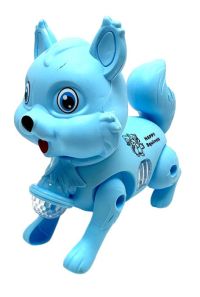 Миниатюра: Котик на батарейках (свет,звук,движ) на веревочке 17*16см  / пакет 776-18