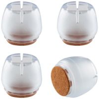 Миниатюра: Протектор для ножек силикон, войлок, НАБОР 4шт d20-25мм для круг. ножек, d18-21мм для квадрат. ножек