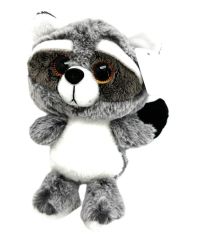Миниатюра: Игрушка мягкая Енот со стеклянными глазами 22см LZX-24