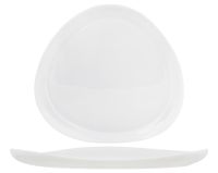 Миниатюра: Тарелка плоская 20,5см Белый треугольный стеклокерамика