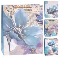 Миниатюра: Пакет подарочный 26*32*12см Цветы