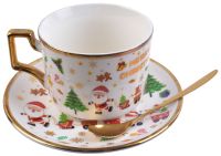 Миниатюра: Набор чайный 2пр Новогодний  керамика