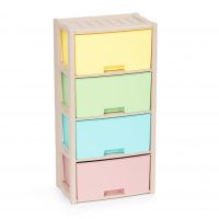 Миниатюра: Комод пласт. 4-х секционный (475*300*940мм) Колорит цветной