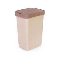 Миниатюра: Контейнер (ведро) для мусора пласт. 25л (330*250*470мм) бежевое