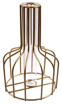 Миниатюра: Ваза для цветов 16см стекло и металл