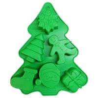 Миниатюра: Форма для выпечки силикон (22,5*18,5*2,5см) Ель зеленая