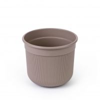 Миниатюра: Горшок для цветов пласт. 5л (220*220*195мм), с дренажной вставкой Сканди цвет какао