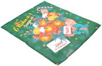 Миниатюра: Полотенце 45*60см вафельное Новогодний апельсин