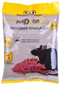 Миниатюра: Тестосырный брикет от грызунов со вкусом копченого мяса 200гр Домовой прошка Г110