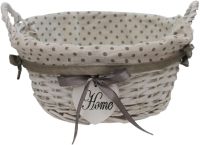Миниатюра: Корзина 25*18см, прямоугольная, с двумя ручками, с тканевым чехлом