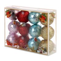 Миниатюра: Елочное украшение набор шаров 12шт 6см