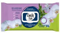 Миниатюра: Влажные полотенца 60шт Emily Style Для всей семьи Антибактер.XL размер с крышкой