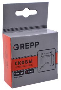 Миниатюра: Скобы для мебельного степлера 12*1,2мм, тип 140, НАБОР 1000шт GREPP