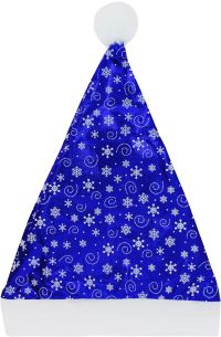 Миниатюра: Колпак Новогодний синий Снежинки