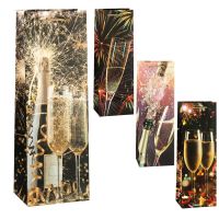 Миниатюра: Пакет (сумка) подарочный под бутылку 12,8*36*8,4см