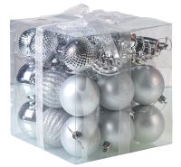 Миниатюра: Елочные украшения набор шаров 31шт7см ассорти