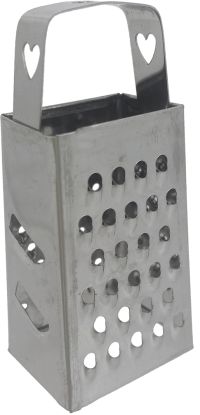 Миниатюра: Терка нерж. 8см, 4-х гранная, нерж. ручка МИНИ