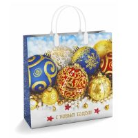 Миниатюра: Пакет мягкий пластик 30*30см Новогодние сокровища Новый год