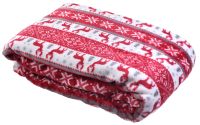 Миниатюра: Плед флис 150*200 см Красные олени Новый год