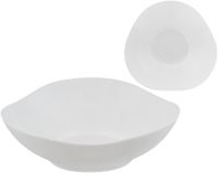 Миниатюра: Салатник 20,5см Белый треугольный стеклокерамика