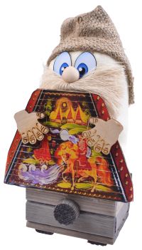 Миниатюра: Оберег Домовой Любимчик с гуслями на сундаке