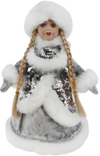 Миниатюра: Снегурочка 35см серебро