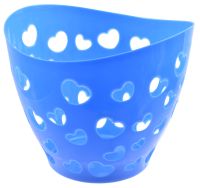 Миниатюра: Корзинка для хранения пласт. 23*23*20см Сердечки голубая