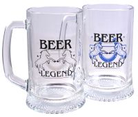 Миниатюра: Кружка для пива 500мл стекло Символ года 2026 Ладья Beer Legend (8)@