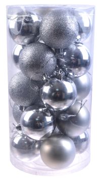 Миниатюра: Елочное уркашение набор шаров 20шт 6см