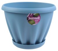 Миниатюра: Горшок для цветов пласт. 2л (d180мм), с поддоном Знатный морской бриз