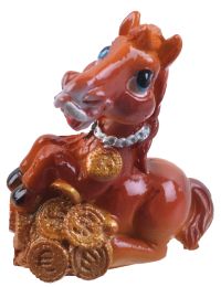 Миниатюра: Фигурка Лошадь с деньгами 4*5 см, Символ года 2026