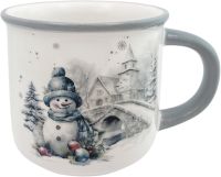 Миниатюра: Кружка 400мл Зимняя усадьба фарфор