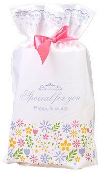 Миниатюра: Мешочек подарочный Цветы 15*23см 50шт
