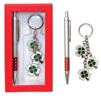 Миниатюра: Набор подарочный 2в1 Клевер (ручка+брелок) Р-14 Кбр486