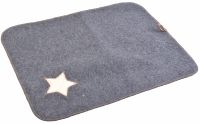 Миниатюра: Коврик для бани войлок 48*38см Знамя серый