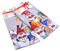 Миниатюра: Полотенце 45*60 рогожка на хангере Гномы (Купон) TOUCH