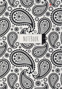 Миниатюра: Бизнес-блокнот А5 80л. АЛЬТ тв.обл. BlackWhite глянц.лам.,клетка