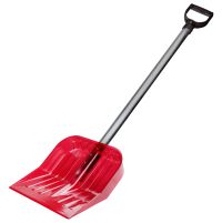 Миниатюра: Лопата для снега поликарбонат 430*420мм (L1400мм с черенком), ал. черенок с ручкой, красная