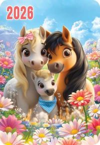 Миниатюра: Календарь карм. 2026г. ЛИС семейный уф-лак,64*93мм,карт.225м/г