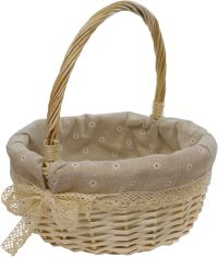Миниатюра: Корзина 30*14см, круглая, с ручкой, с тканевым чехлом