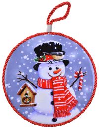 Миниатюра: Подставка под горячее керамика 16см Снеговик Символ года 2026